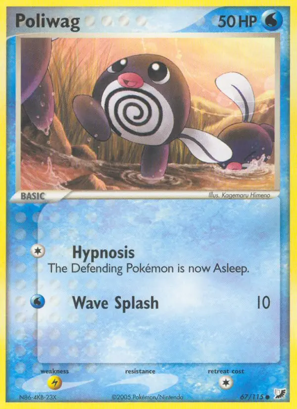 Poliwag 67 card from Unseen Forces