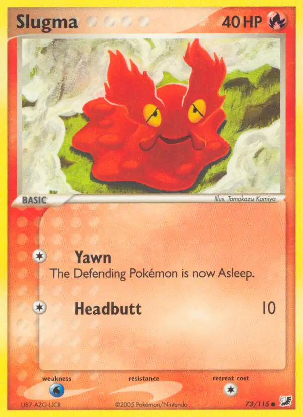 Slugma 73 card from Unseen Forces
