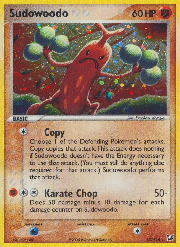 Sudowoodo 15 — Unseen Forces 15, Holofoil finish