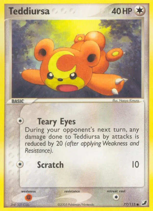 Teddiursa 77 card from Unseen Forces