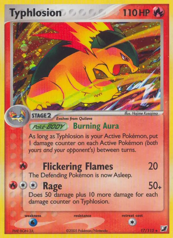 Typhlosion 17 card from Unseen Forces