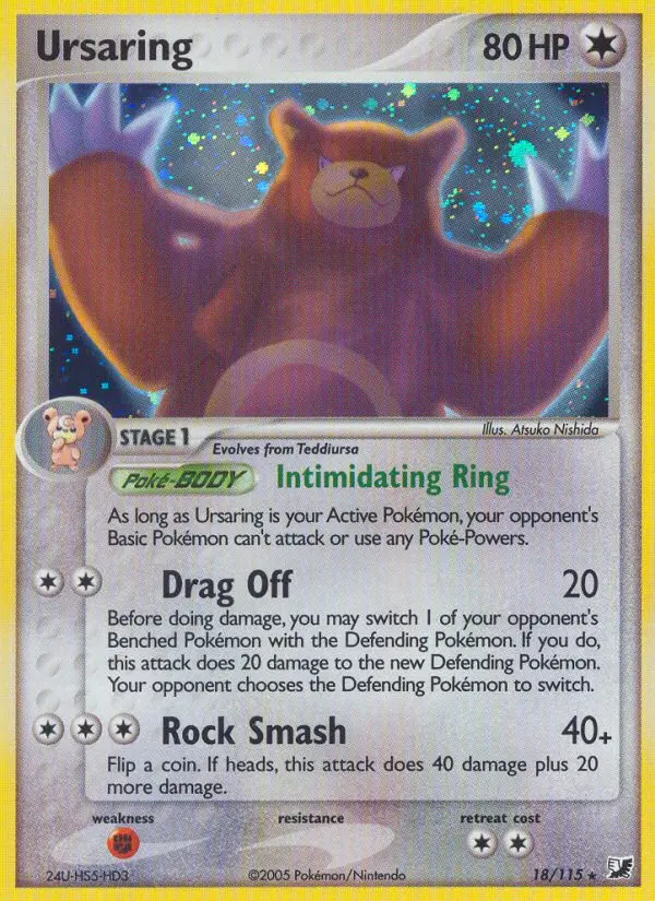 Ursaring 18 card from Unseen Forces