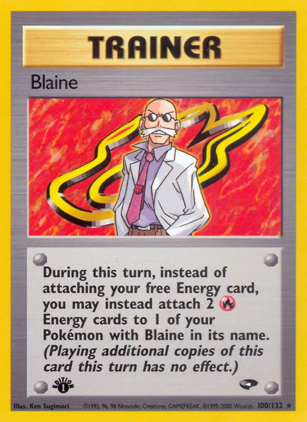 Blaine 100 card from Gym Challenge