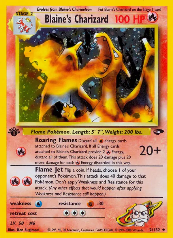 Blaine's Charizard 2 card from Gym Challenge