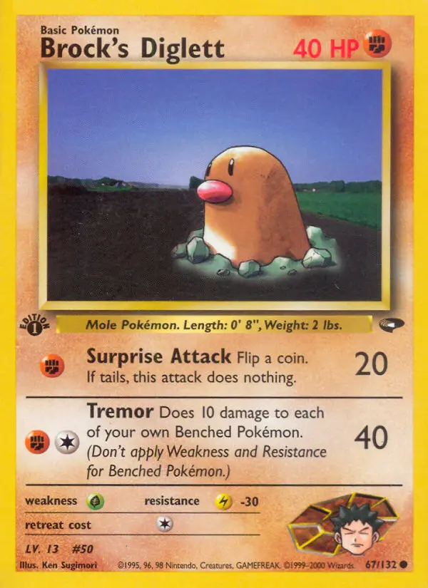 Brock's Diglett 67 — Gym Challenge 67, 1st Edition finish