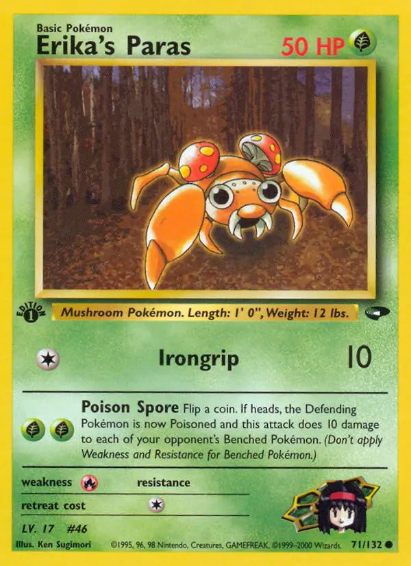 Erika's Paras 71 card from Gym Challenge