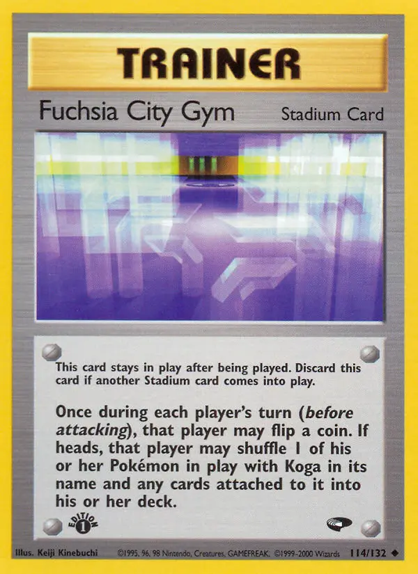 Fuchsia City Gym 114 card from Gym Challenge