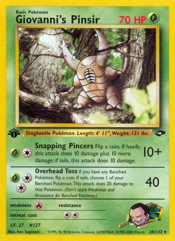 Giovanni's Pinsir 24 card from Gym Challenge