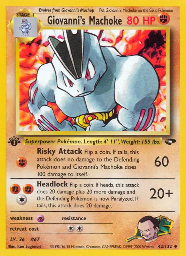 Giovanni's Machoke 42 — Gym Challenge 42, 1st Edition finish