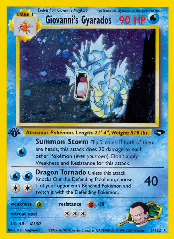 Giovanni's Gyarados 5 card from Gym Challenge