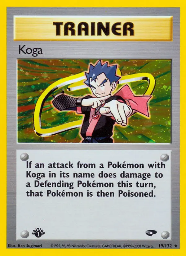 Koga 19 — Gym Challenge 19, 1st Edition Holofoil finish