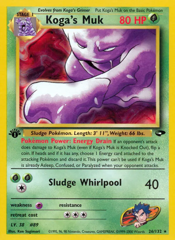 Koga's Muk 26 card from Gym Challenge