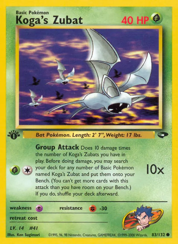 Koga's Zubat 83 — Gym Challenge 83, 1st Edition finish