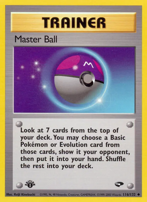 Master Ball 116 card from Gym Challenge