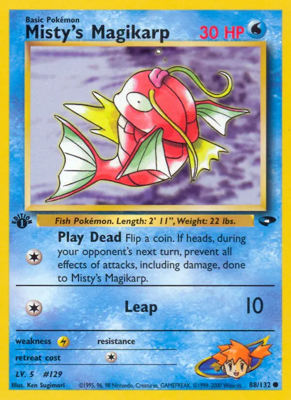 Misty's Magikarp 88 card from Gym Challenge