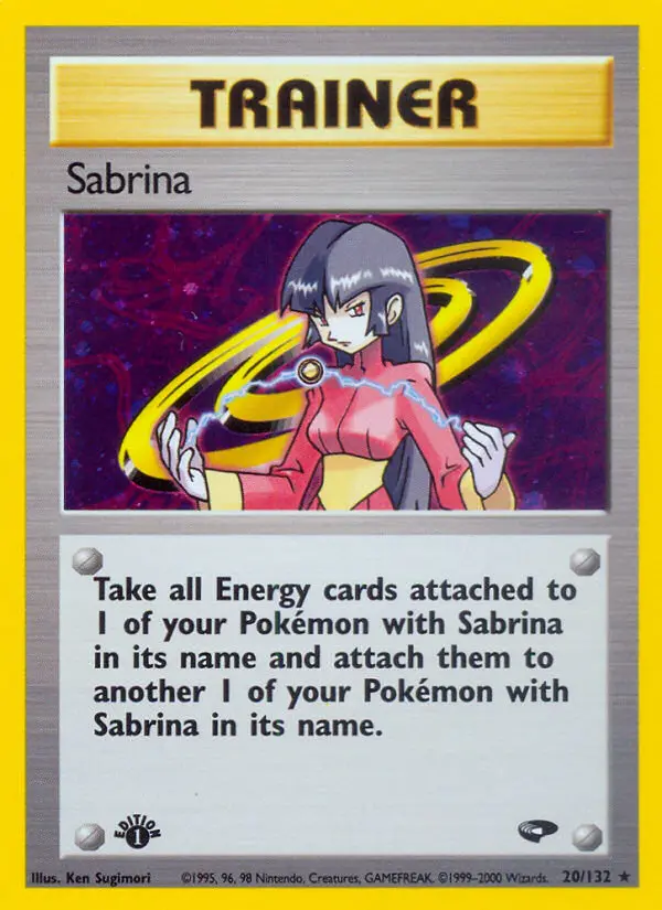 Sabrina 20 — Gym Challenge 20, 1st Edition Holofoil finish