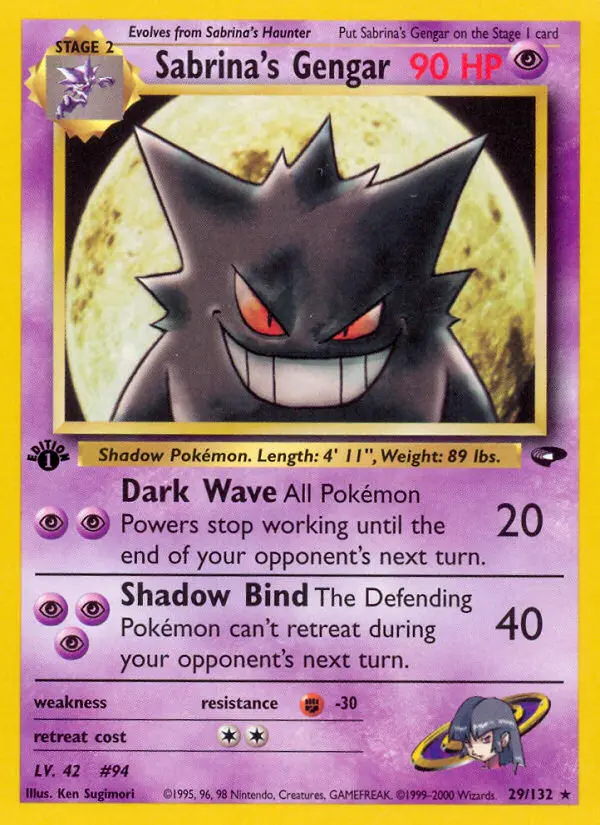 Sabrina's Gengar 29 — the most expensive 1st Edition card