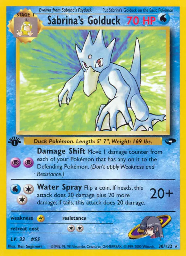 Sabrina's Golduck 30 — Gym Challenge 30, 1st Edition finish