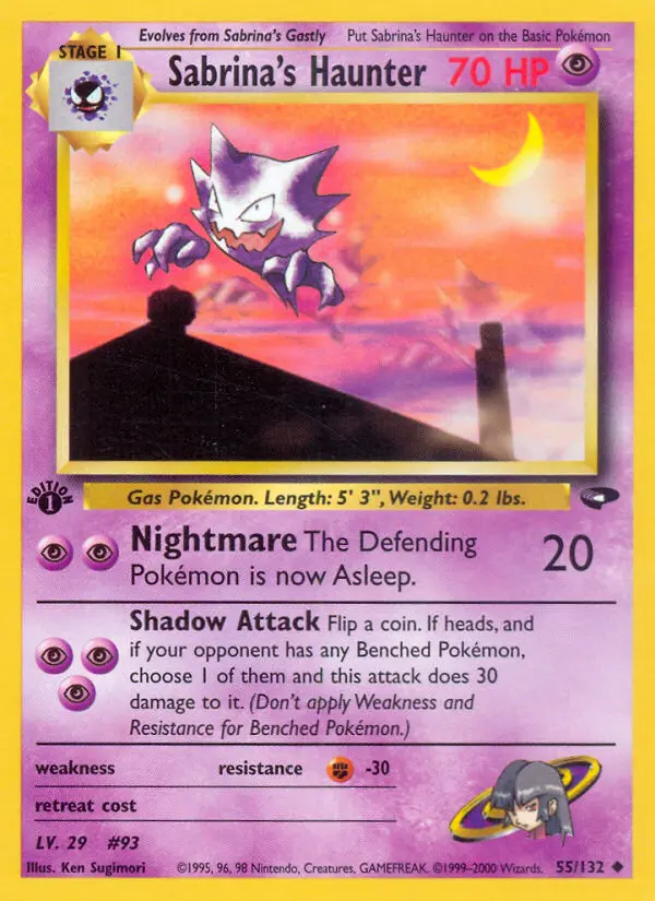 Sabrina's Haunter 55 — Gym Challenge 55, 1st Edition finish