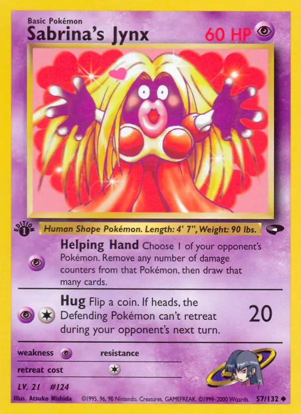 Sabrina's Jynx 57 card from Gym Challenge