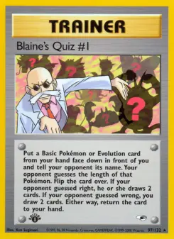 Blaine's Quiz #1 97 — Gym Heroes