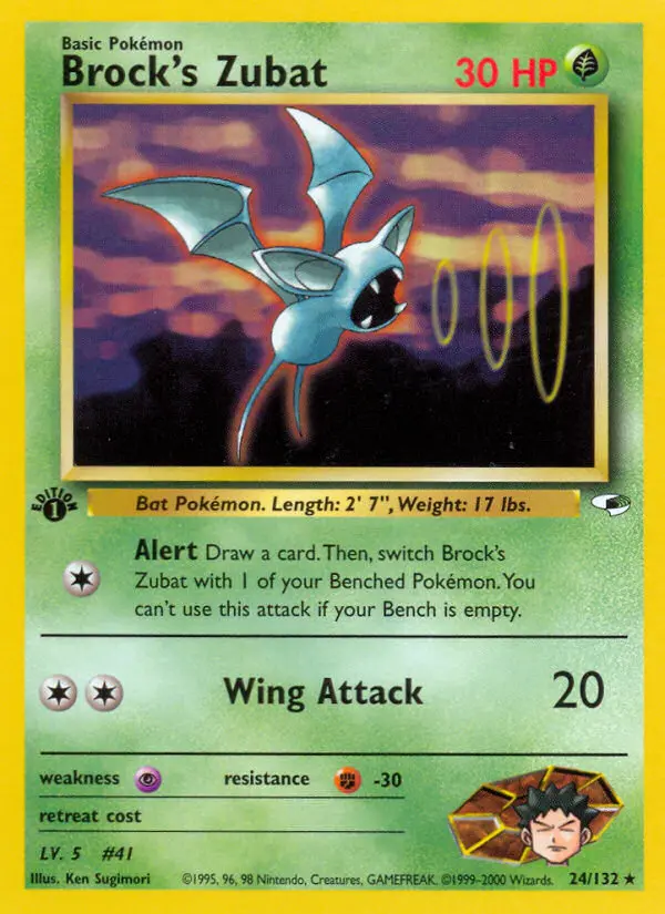 Brock's Zubat 24 — Gym Heroes 24, 1st Edition finish
