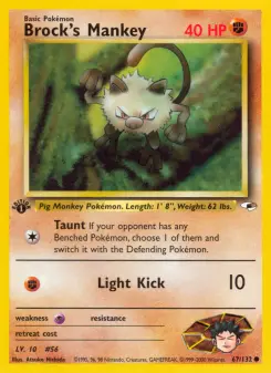 Brock's Mankey — Gym Heroes #67