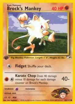 Brock's Mankey — Gym Heroes #68