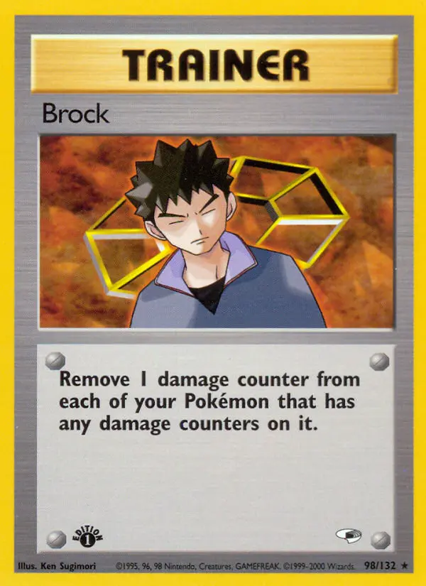Brock 98 card from Gym Heroes
