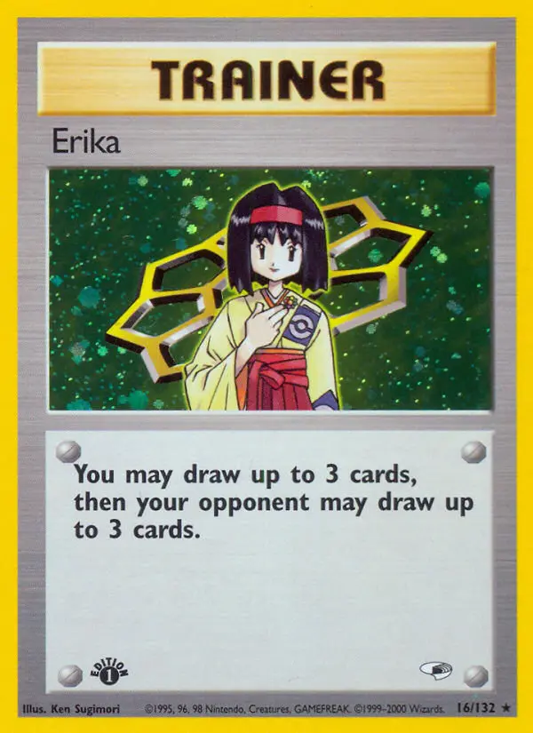 Erika 16 — Gym Heroes 16, 1st Edition Holofoil finish