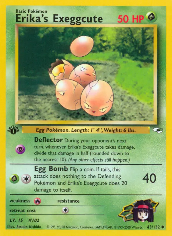 Erika's Exeggcute 43 card from Gym Heroes