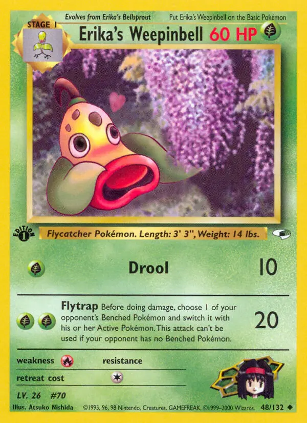 Erika's Weepinbell 48 card from Gym Heroes