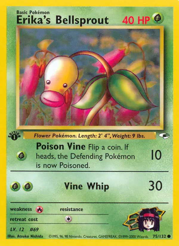 Erika's Bellsprout 75 card from Gym Heroes