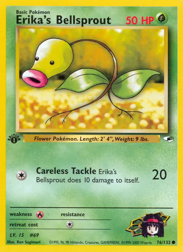 Erika's Bellsprout 76 card from Gym Heroes