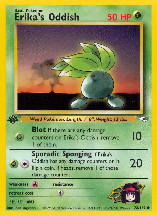 Erika's Oddish 78 card from Gym Heroes