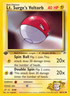 Lt. Surge's Voltorb — Gym Heroes #84