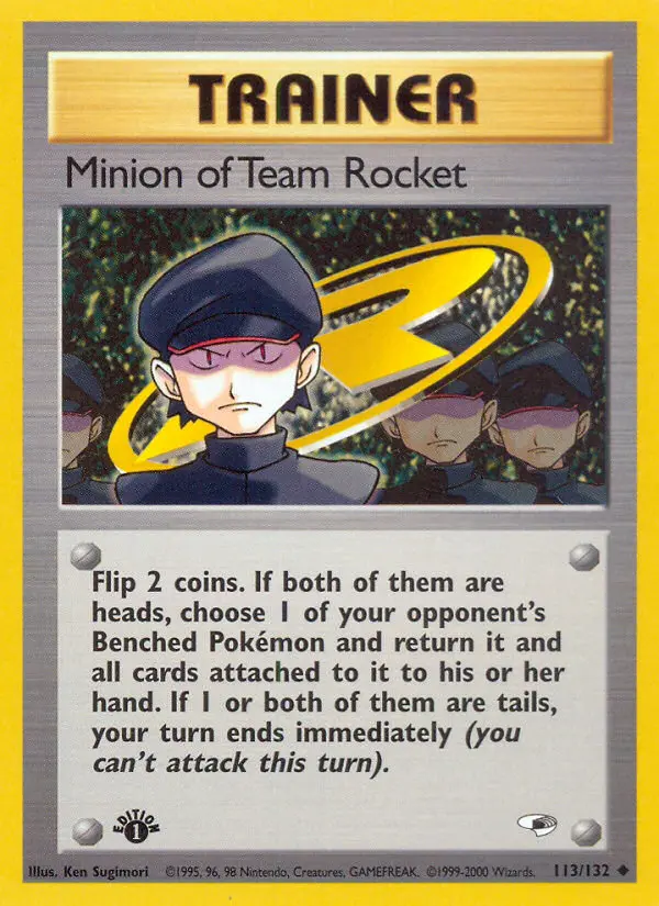 Minion of Team Rocket 113 — Gym Heroes 113, 1st Edition finish