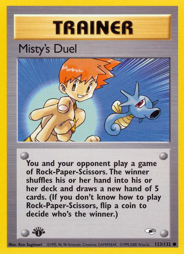 Misty's Duel 123 — Gym Heroes 123, 1st Edition finish