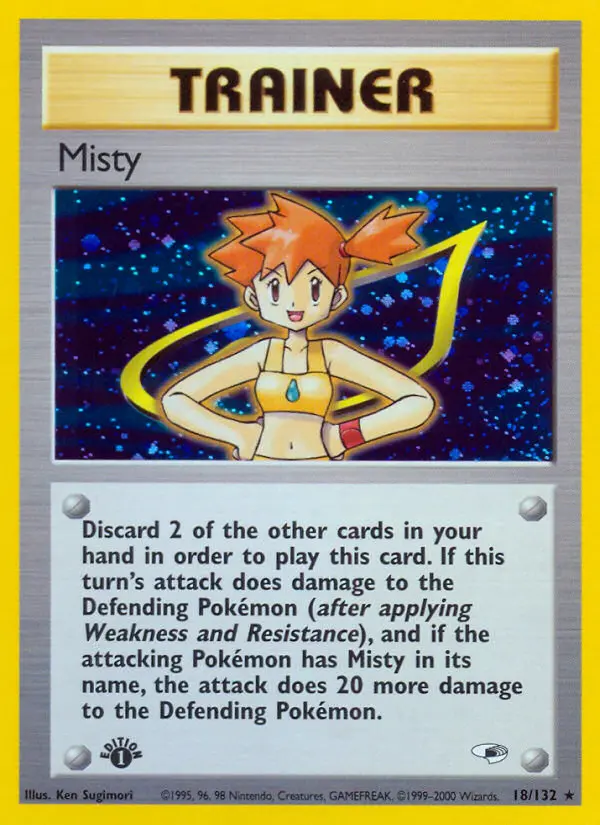 Misty 18 — Gym Heroes 18, 1st Edition Holofoil finish