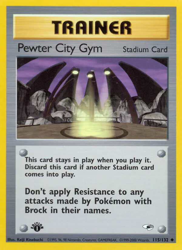 Pewter City Gym 115 — Gym Heroes 115, 1st Edition finish