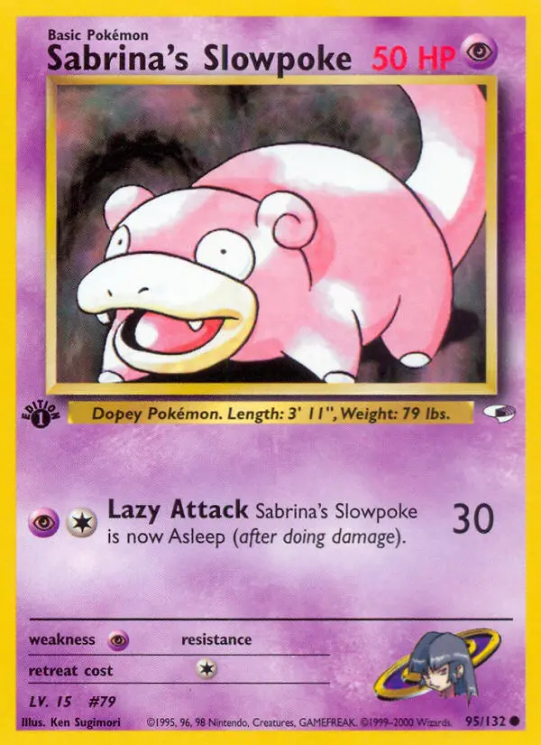 Sabrina's Slowpoke 95 card from Gym Heroes