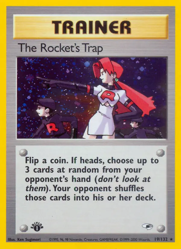 The Rocket's Trap 19 — Gym Heroes 19, 1st Edition Holofoil finish