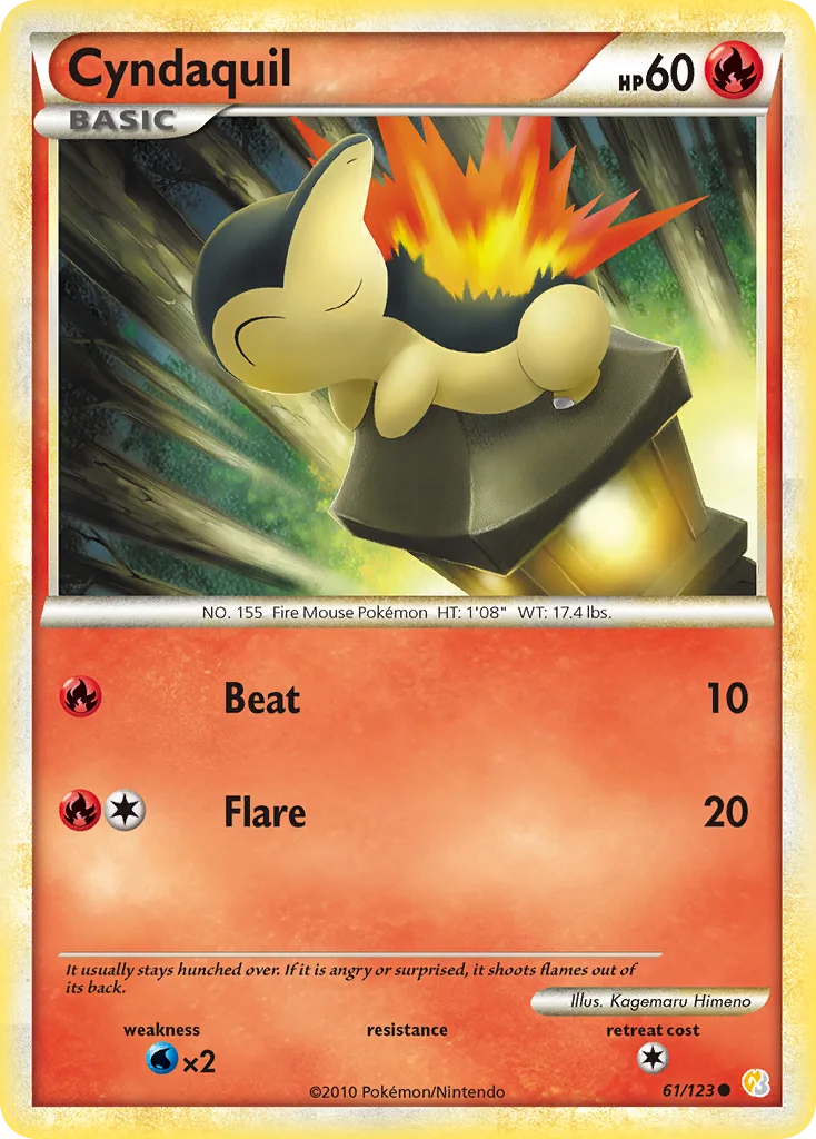 Cyndaquil 61 — HeartGold & SoulSilver 61, Normal finish