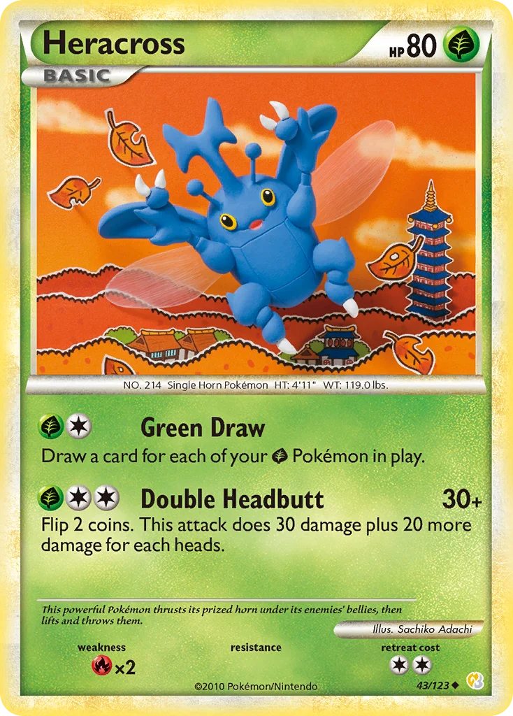 Heracross 43 — HeartGold & SoulSilver 43, Normal finish
