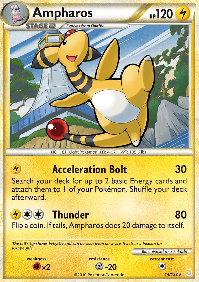 Ampharos 14 — HeartGold & SoulSilver 14, Normal finish