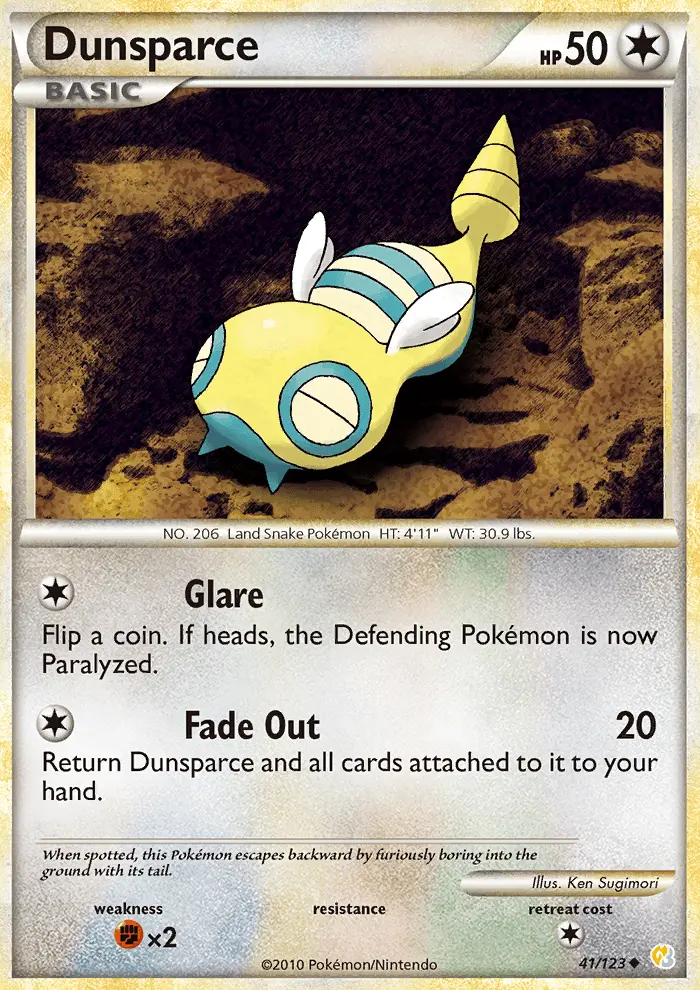 Dunsparce 41 — HeartGold & SoulSilver 41, Normal finish