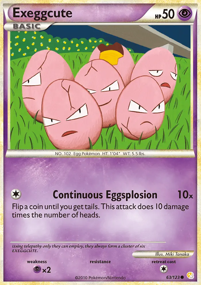 Exeggcute 63 — HeartGold & SoulSilver 63, Normal finish