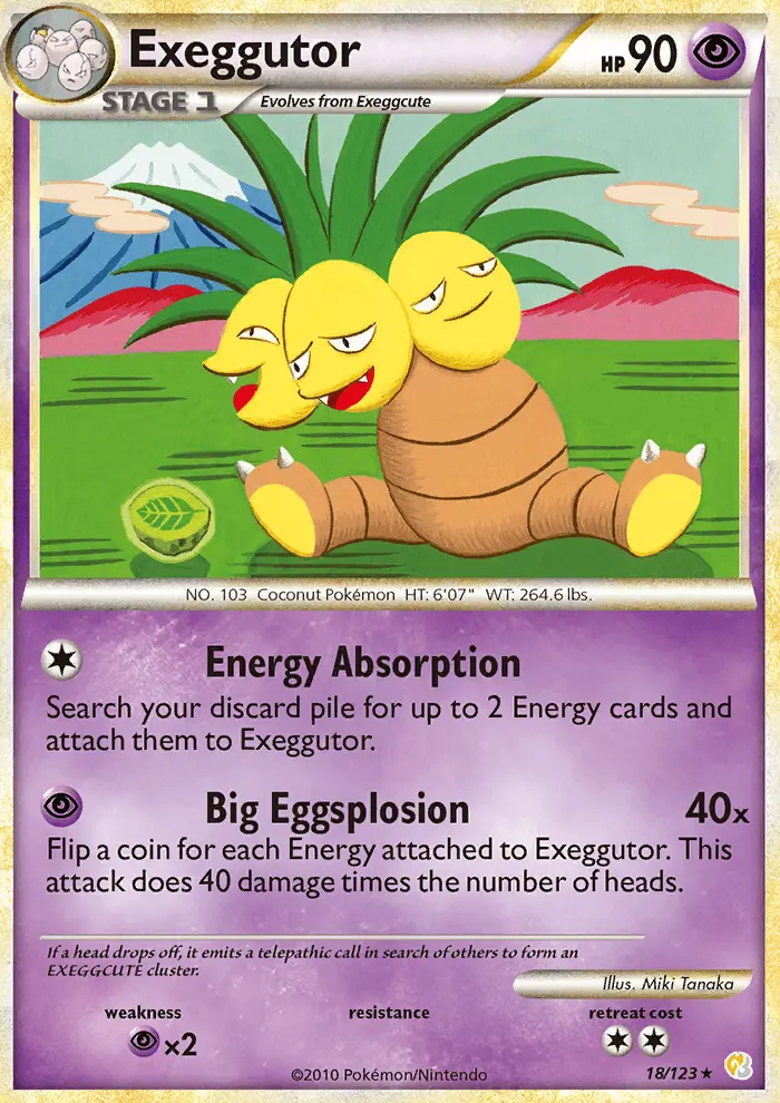 Exeggutor 18 — HeartGold & SoulSilver 18, Normal finish