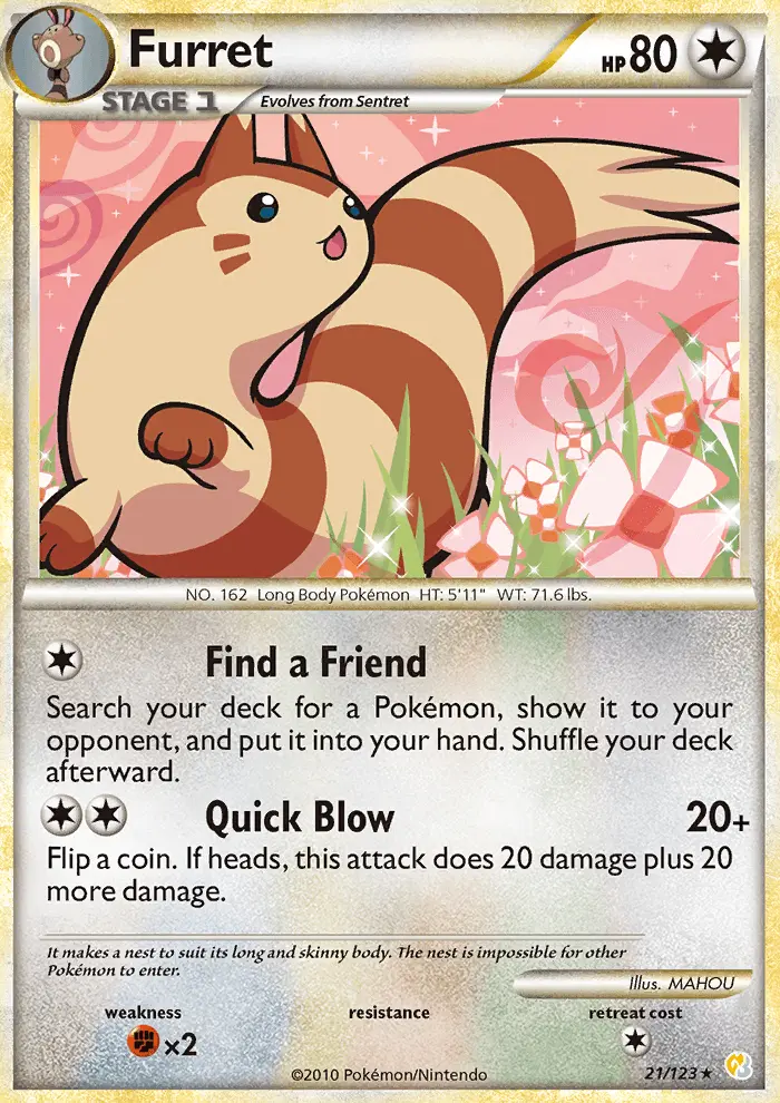 Furret 21 — HeartGold & SoulSilver 21, Normal finish
