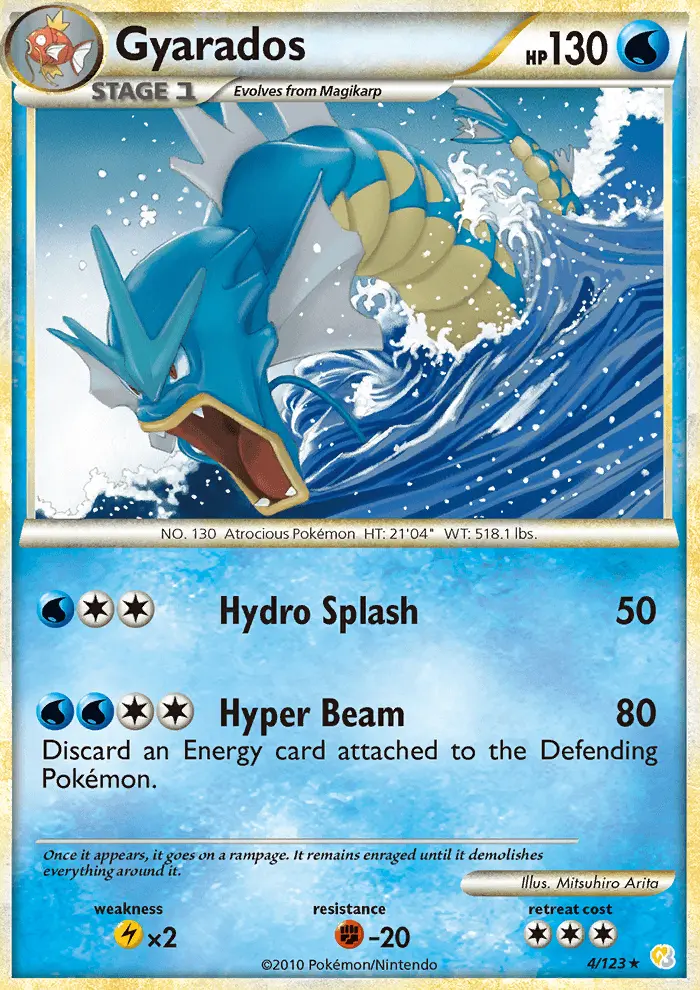 Gyarados 4 card from HeartGold & SoulSilver